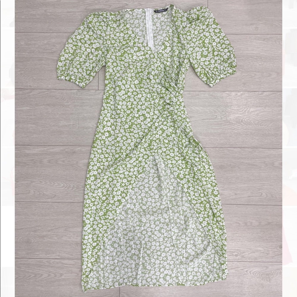 Floral open leg dress